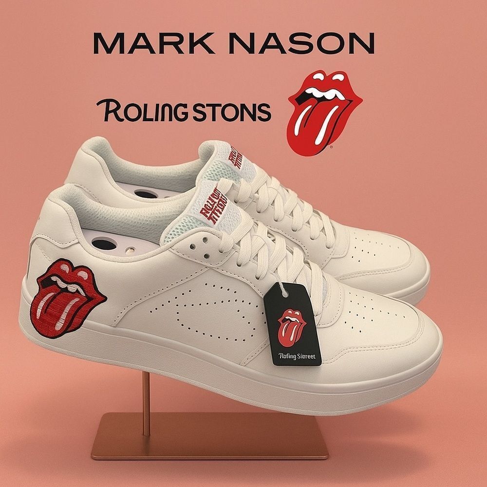 Mark Nason Skechers x Rolling Stones White Logo Sneakers 9.5